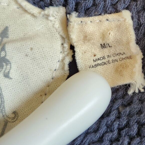 Anthropologie Angel of the North Navy Blue Cardigan Poncho Size Medium/Large - Picture 9 of 11